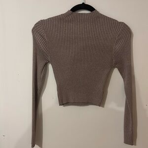 shein brown, mini turtleneck long sleeve